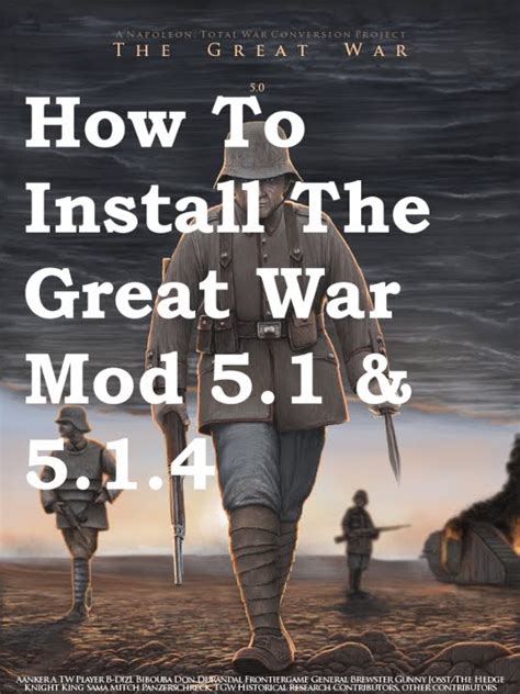 Installing the Great War mod and Mitch's Mod Manager .